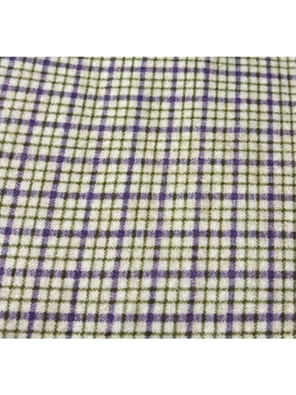 Purple & Green Plaid Flannel Fabric 1/2 yard x 46